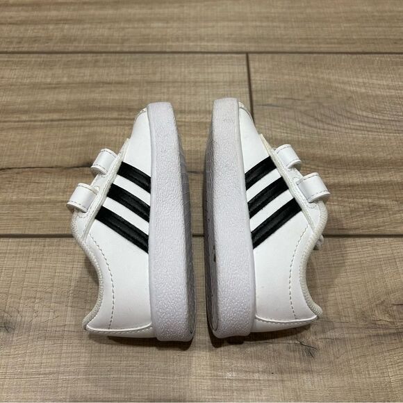 Adidas Grand 2.0 Court Black & White Baby Toddler Sneaker Shoes 5 - Picture 9 of 11